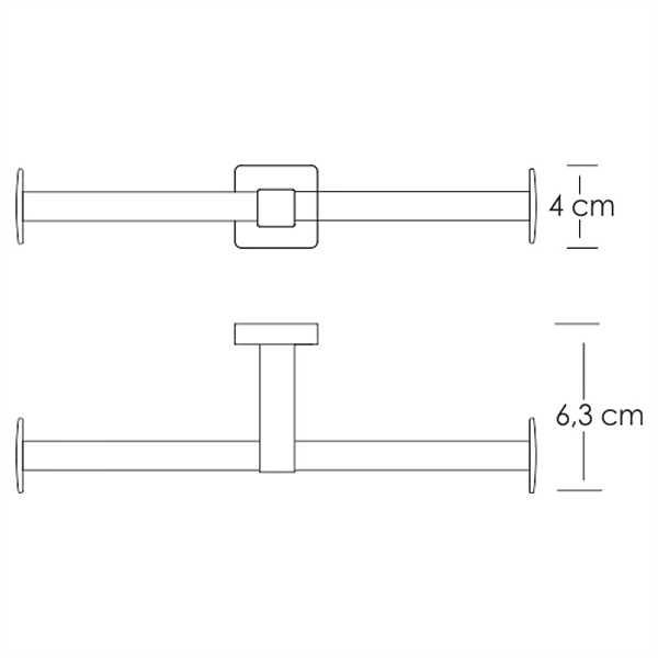 Держатель туалетной бумаги двойной WasserKraft Lippe K-6596D