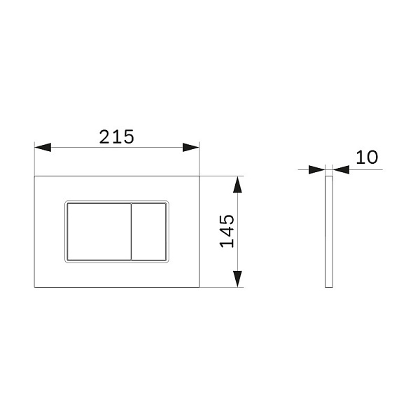 Кнопка смыва AM.PM ProC S I070231 хром матовый