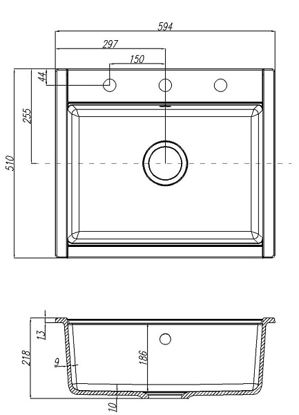 Кухонная мойка Aquaton Делия 60 1A715232LD220 песочный