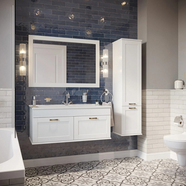 Тумба с раковиной Sanflor Ванесса 105/2 белая