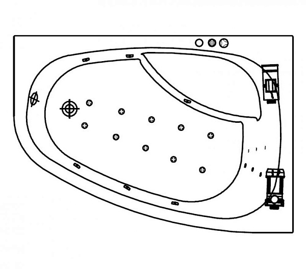 Акриловая ванна Kolpa-San Chad-S Magic 170х120 L (левая)