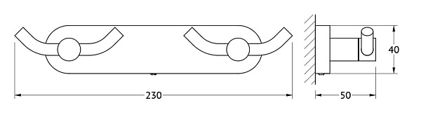 Планка с 2-мя двойными крючками Artwelle Harmonie HAR 008