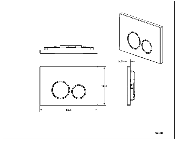Кнопка смыва AltroBagno Beni aggiuntivi PFP 006E1Q
