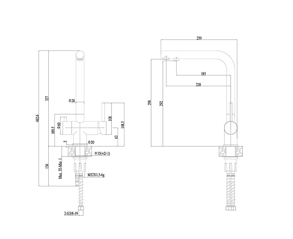 Смеситель для кухни Haiba HB70304-1