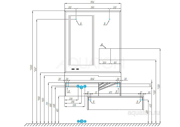Зеркало Aquaton "Сакура 100"