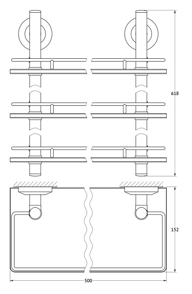 Полка 3-х ярусная FBS Standard STA 069