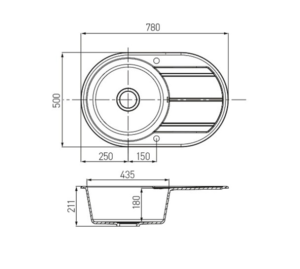 Кухонная мойка Aquaton Амира 1A712932AI240 жемчужный
