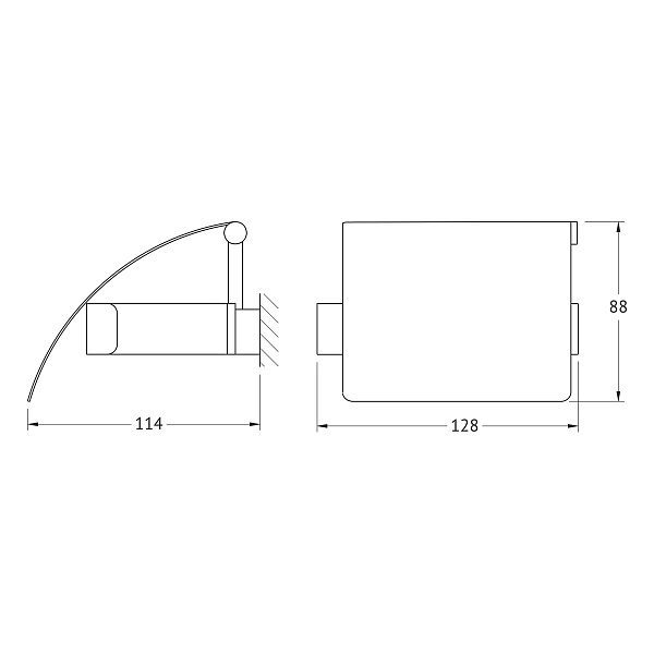 Держатель туалетной бумаги с крышкой Artwelle Regen 8326