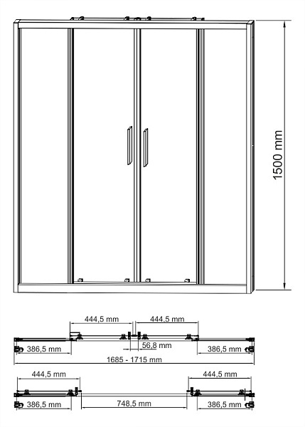 Стеклянная шторка на ванну WasserKraft Lippe 45S02-170 