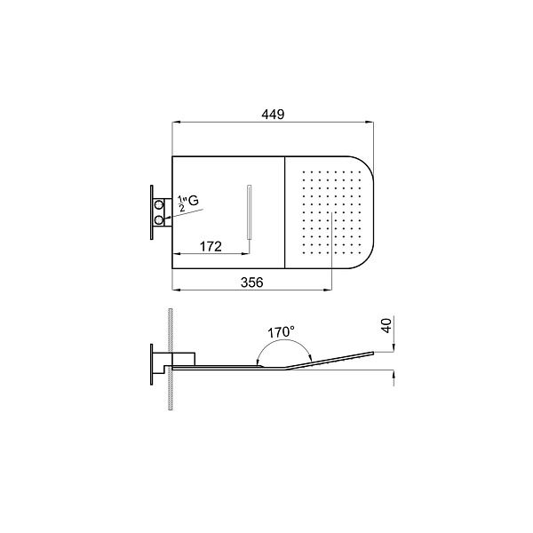 Верхняя душевая насадка Noken Forma N199999403