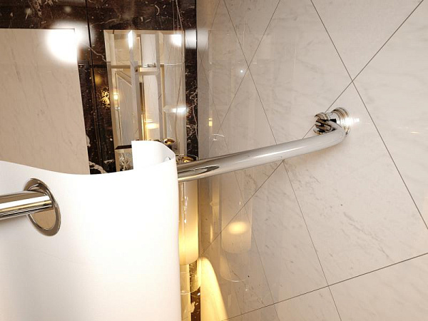 Карниз для ванной комнаты дуговой Elghansa Monterno CR-3-Chrome