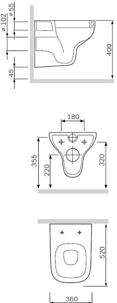 Унитаз подвесной AM.PM Like C801700SC
