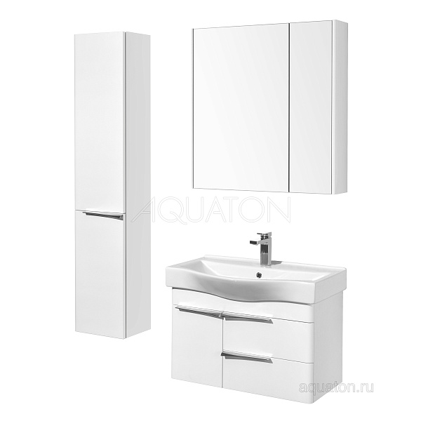 Зеркало-шкаф Aquaton "Беверли 80" белый