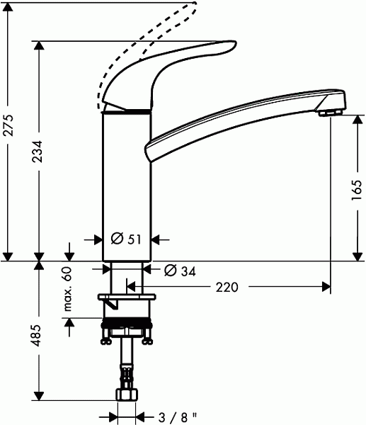 Смеситель для кухни Hansgrohe Focus 31780000