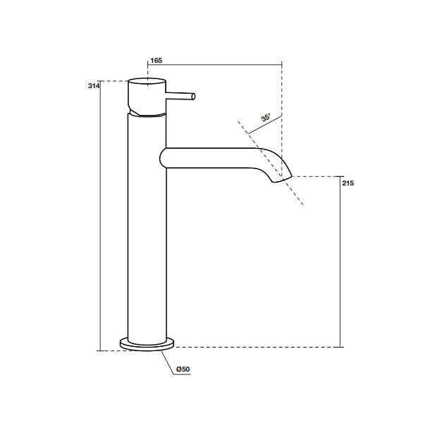 Смеситель для раковины Kerasan Nolita 922731 Nero matt