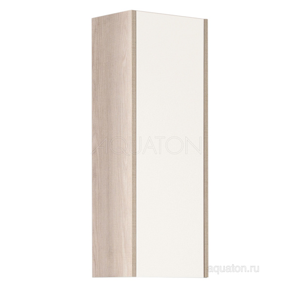 Настенный шкаф одностворчатый Aquaton "Йорк" белый/ясень фабрик