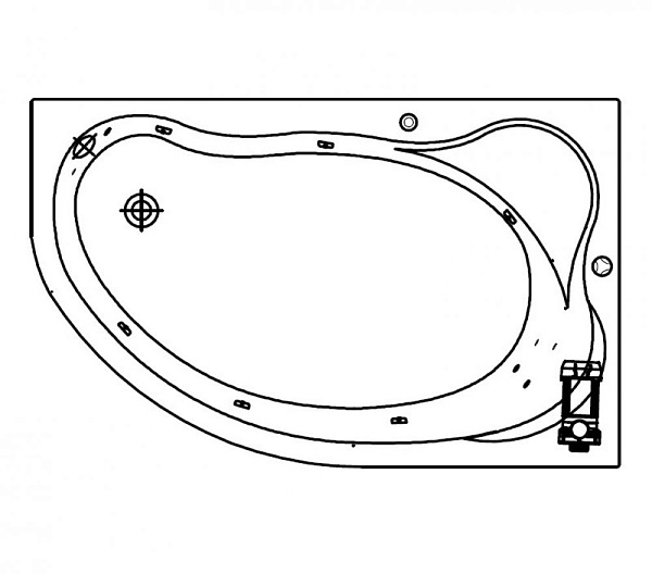 Акриловая ванна Kolpa-San Amadis Optima 160х100 QUAT L (левая)