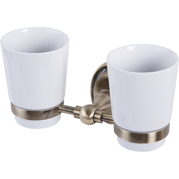 Стакан для зубных щеток Veragio Bonjour VR.BNR-7842.BR двойной бронза