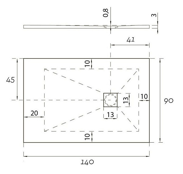 Душевой поддон Aquanet Pleasure 140х90 черный