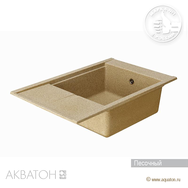 Кухонная мойка Aquaton Делия 78 1A715132DE220 песочный