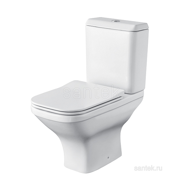 Унитаз компакт напольный Santek Лайн с горизонтальным выпуском, rimless 1.WH50.1.573