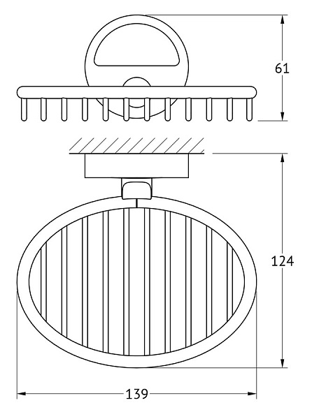 Мыльница-решетка с держателем FBS Luxia LUX 050