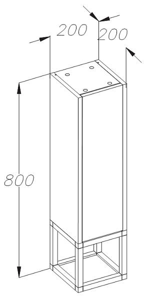 Настенный шкаф Opadiris "Треви 20" R серый матовый/антрацит