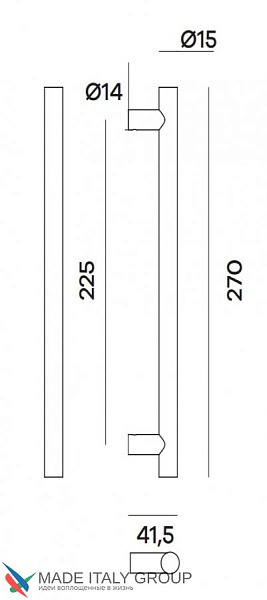 Ручка скоба Venezia "LINEAR" 270мм (225мм)