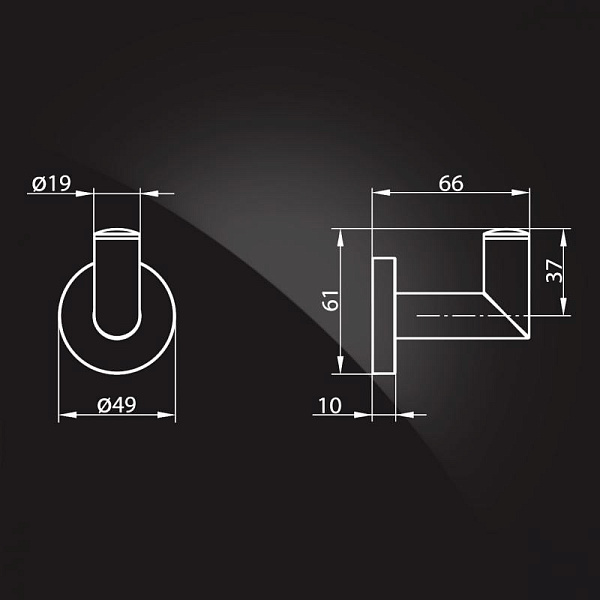 Крючок одинарный Elghansa Kentucky KNT-100