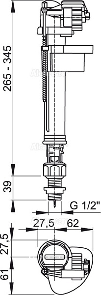 Выпускной клапан Alcaplast A18 1/2"