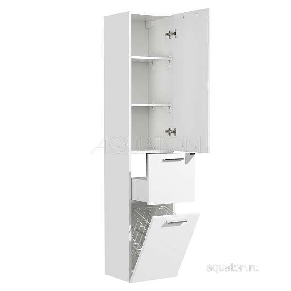 Шкаф-пенал подвесной Aquaton "Инди" белый