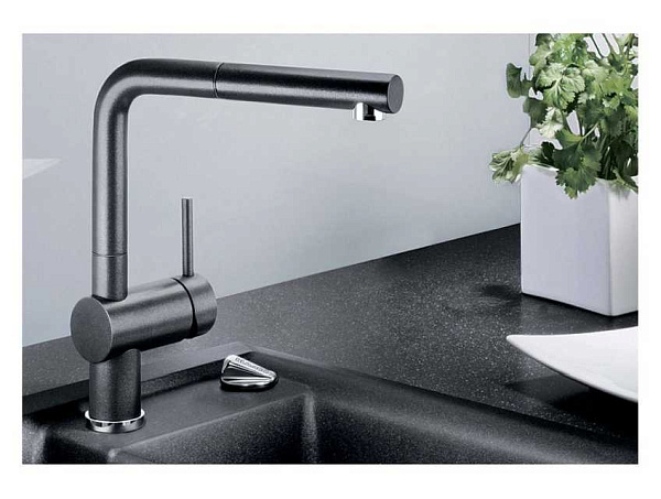 Смеситель для кухни Blanco Linus-S Silgranit с выдвижным душем