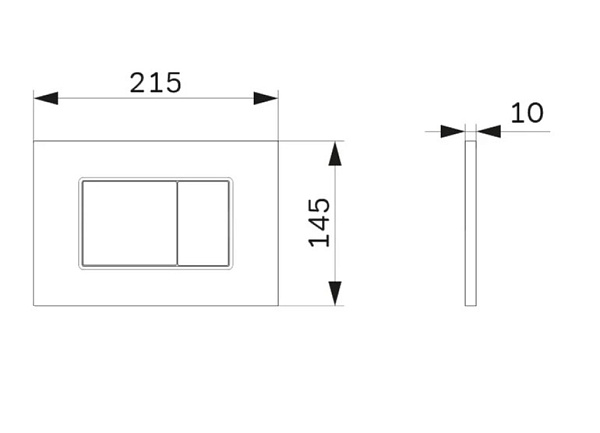 Кнопка смыва AM.PM ProC S I070251 хром