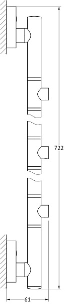 Штанга для 2-х аксессуаров FBS Ellea ELL 078