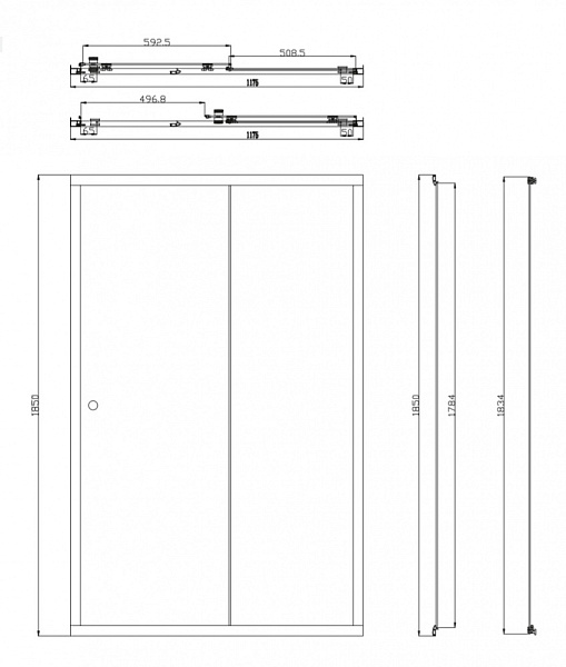 Душевая дверь Omnires Bronx S2050120CRTR 120 см хром