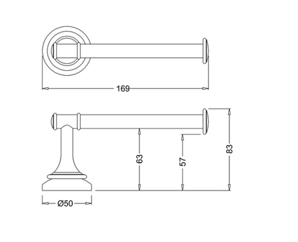 Держатель туалетной бумаги Burlington Savoy RA56 хром