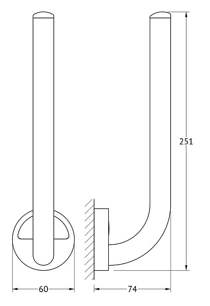 Держатель запасных рулонов FBS Luxia LUX 021