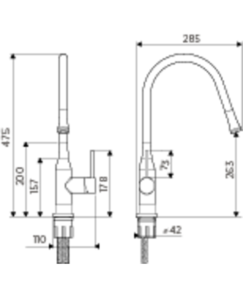 Смеситель для кухни Omoikiri Yatomi