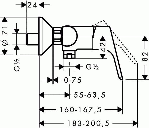 Смеситель для душа Hansgrohe Focus E2 31960000