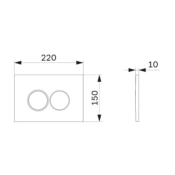 Кнопка смыва AM.PM ProC L I070101 белый глянцевый
