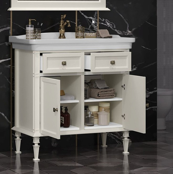 Тумба с раковиной Opadiris "Кантара 85" слоновая кость