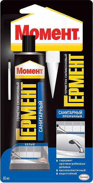 Герметик Момент Гермент силиконовый санитарный 280мл