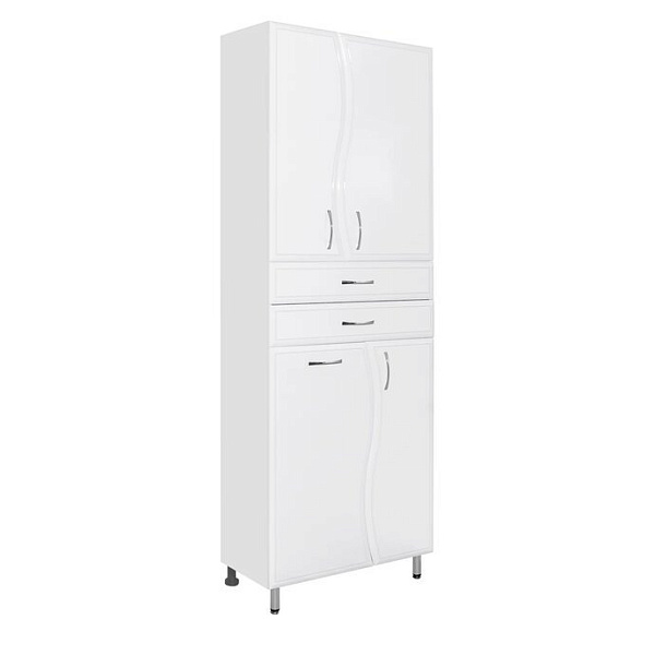 Пенал Style Line Волна 70 2 ящ/корзина белый 