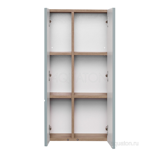 Настенный шкаф Aquaton "Мишель 43" дуб рустикальный/фьорд