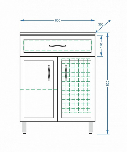 Тумба напольная Stella "Концепт 60" белая