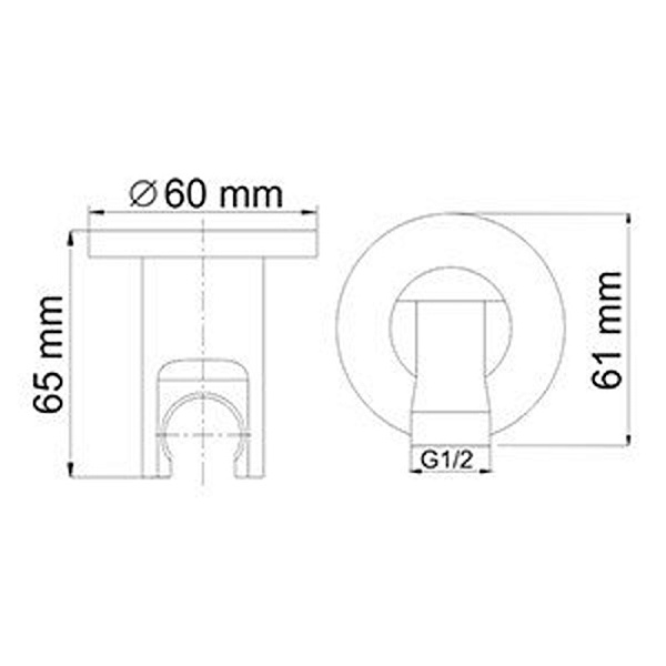 Подключение для шланга с держателем для лейки WasserKraft A099
