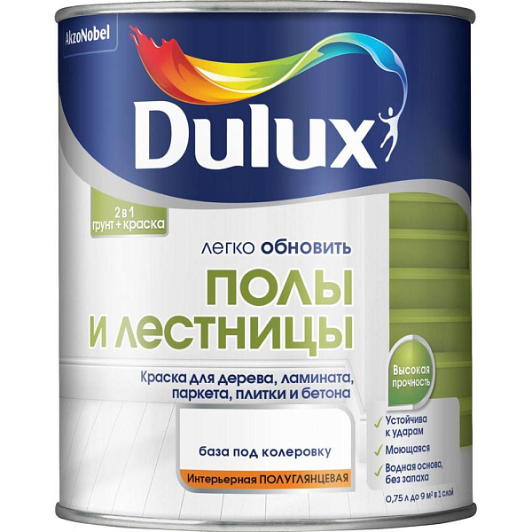 Краска Dulux Легко Обновить Полы и Лестницы полуглянцевая