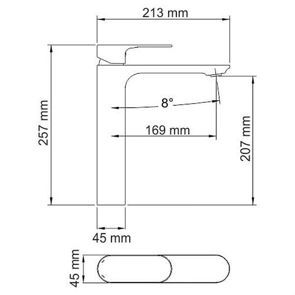 Смеситель для раковины WasserKraft Elbe 7403H
