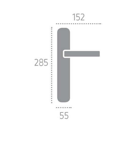 Дверная ручка на планке Melodia Libra 229 Pass/P 235