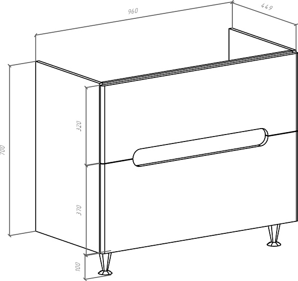 Тумба с раковиной Bellezza "Андрэа 100" белая,бежевая